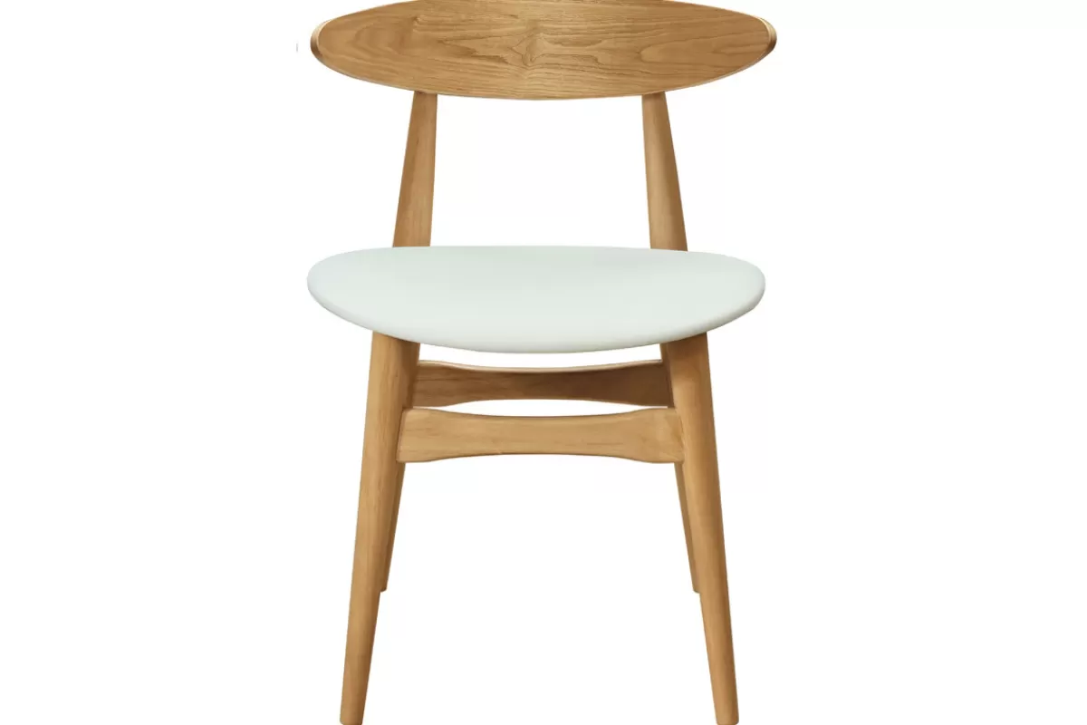 Miliboo Sillas Modernas | Sillas De Madera-Sillas nórdicas madera clara y blanco (lote de 2) WALFORD