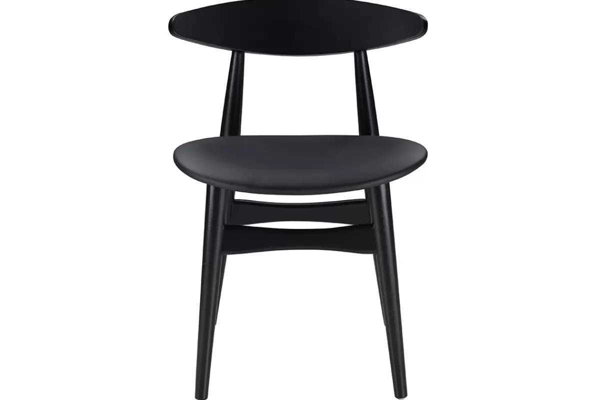 Miliboo Sillas Modernas | Sillas De Madera-Sillas nórdicas negras (lote de 2) WALFORD