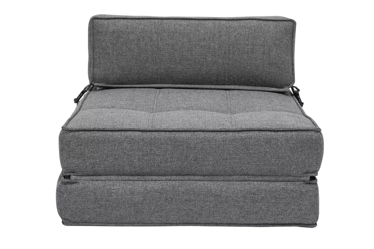 Miliboo Sillones Cama-Sillón cama de 1 plaza de tela gris KATY
