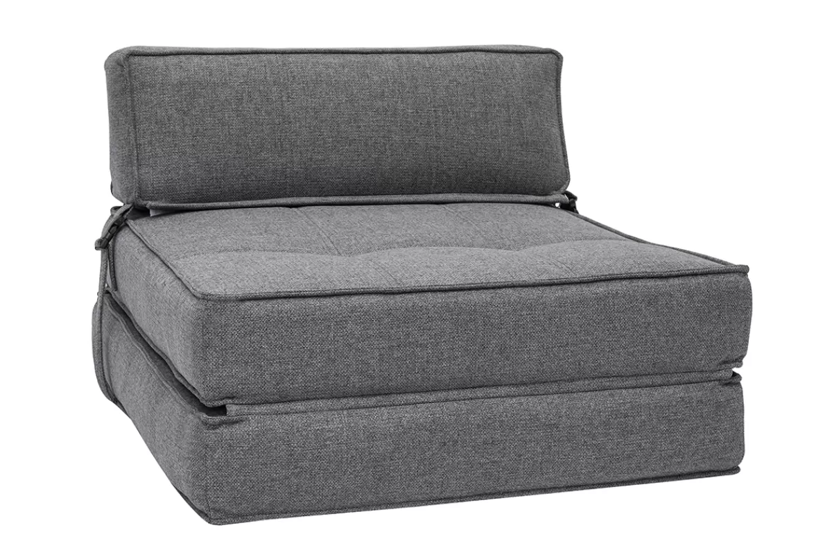 Miliboo Sillones Cama-Sillón cama de 1 plaza de tela gris KATY