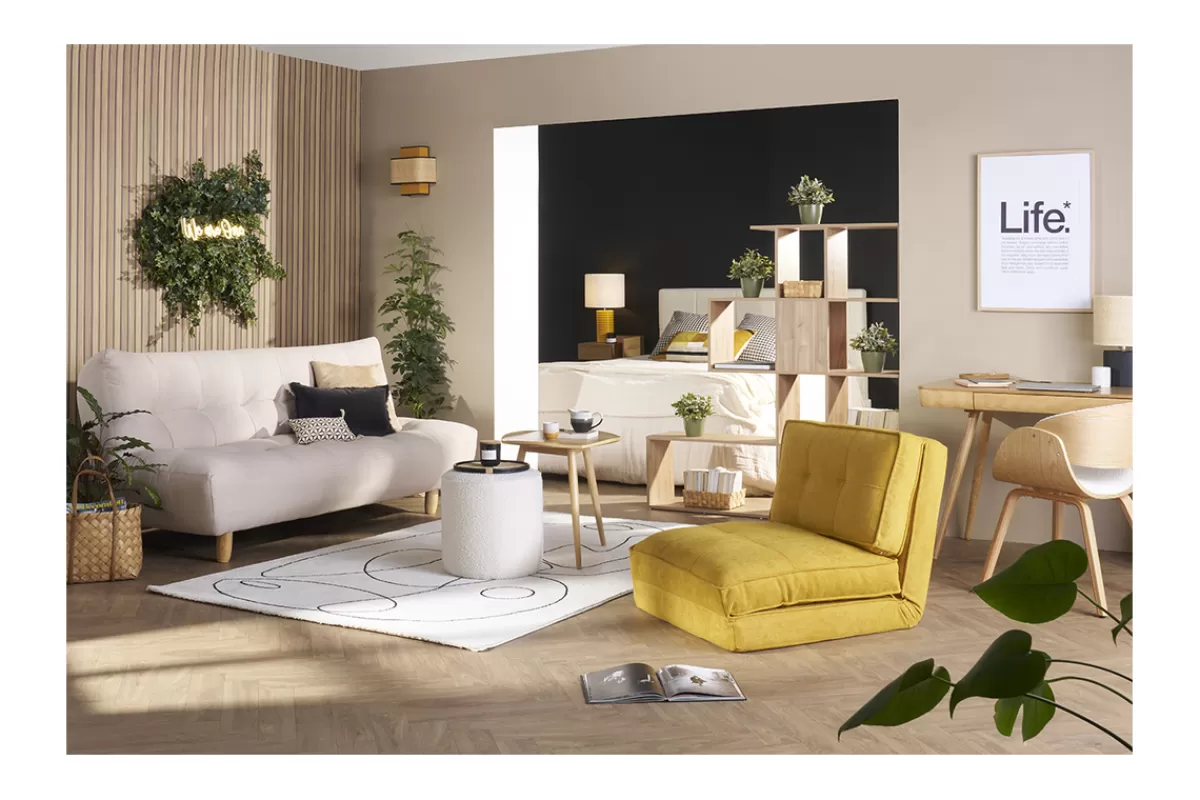 Miliboo Sillones Cama | Cama Para Niños-Sillón cama de 1 plaza de tela terracota SALLY