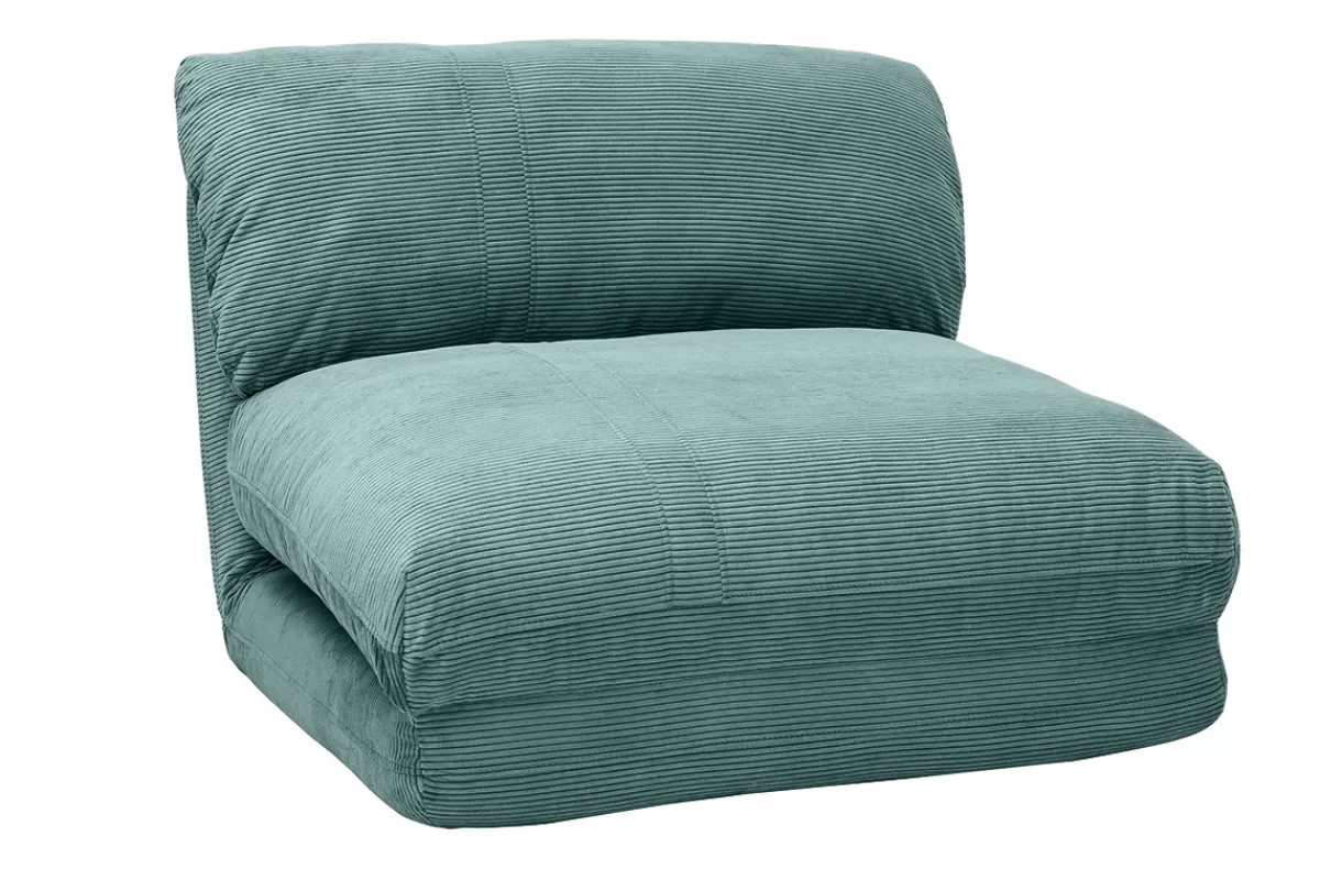 Miliboo Sillones Cama-Sillón cama de 1 plaza pana color celadón SPENCER