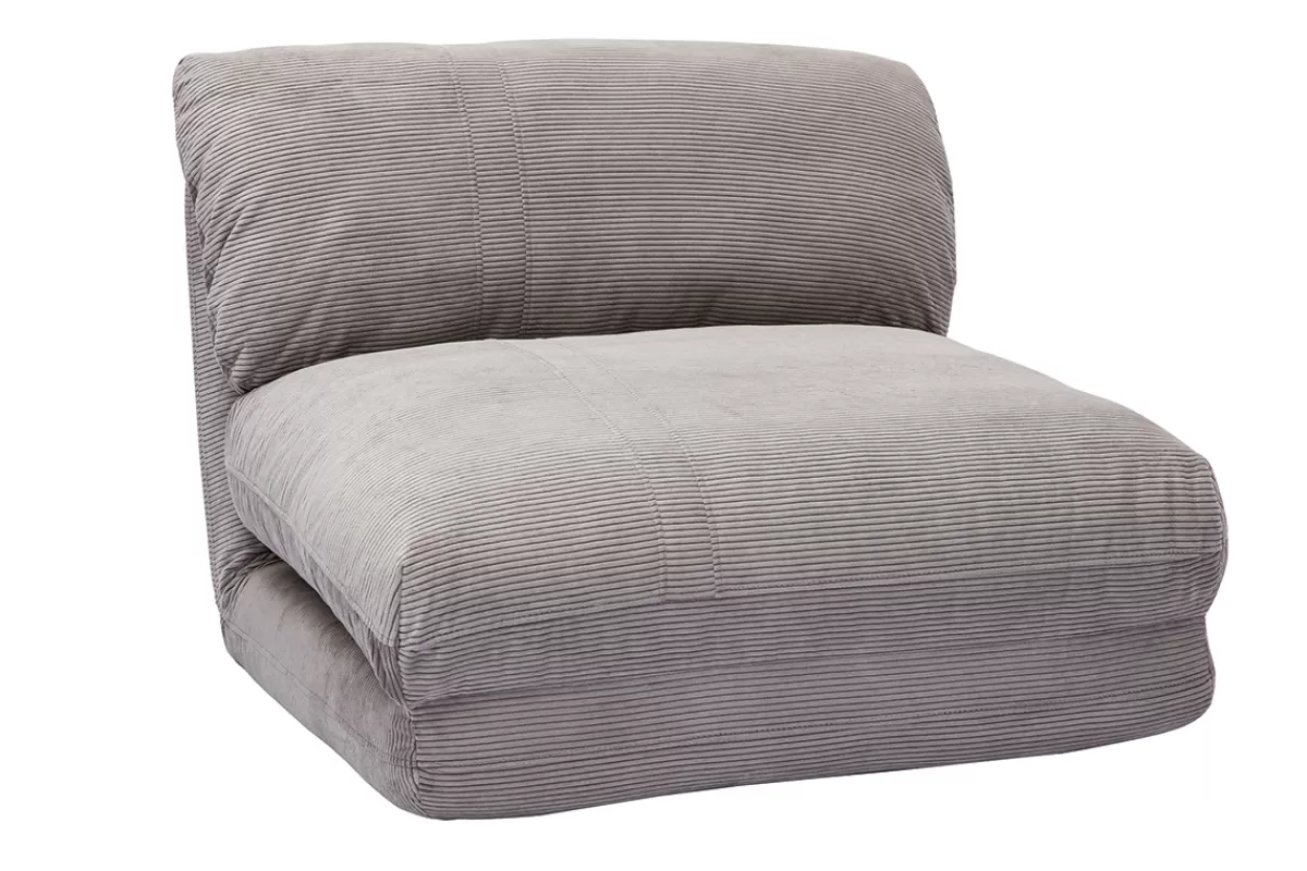 Miliboo Sillones Cama-Sillón cama de 1 plaza pana gris claro SPENCER