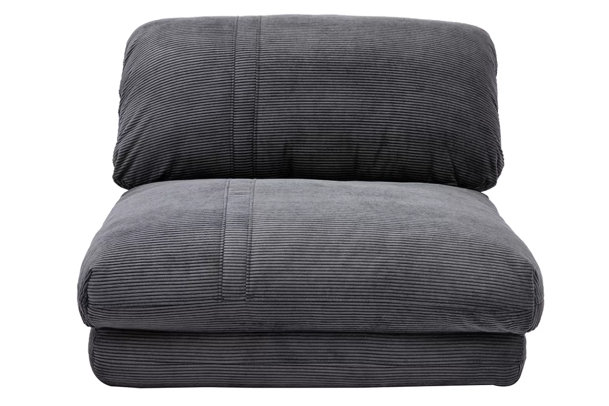 Miliboo Sillones Cama-Sillón cama de 1 plaza pana gris oscuro SPENCER