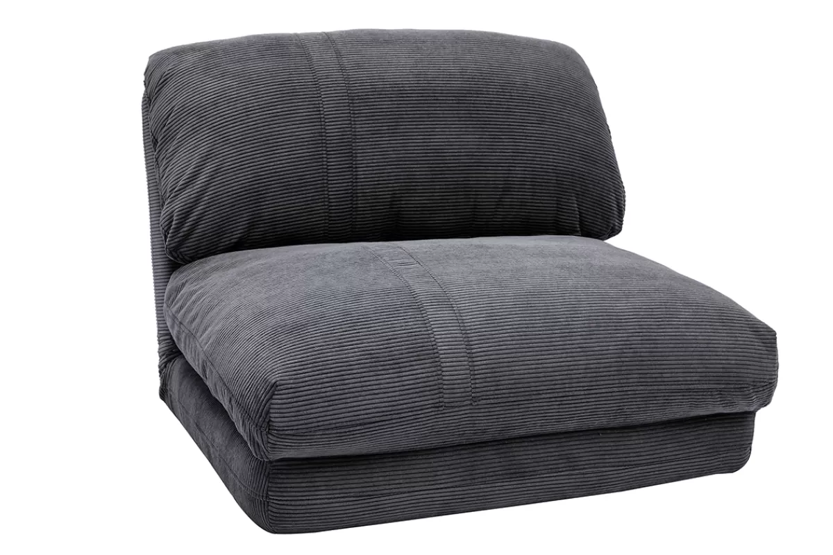 Miliboo Sillones Cama-Sillón cama de 1 plaza pana gris oscuro SPENCER