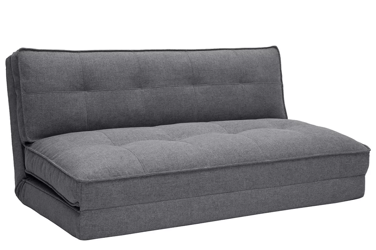 Miliboo Sillones Cama-Sillón cama de 2 plazas convertible en tela gris SALLY
