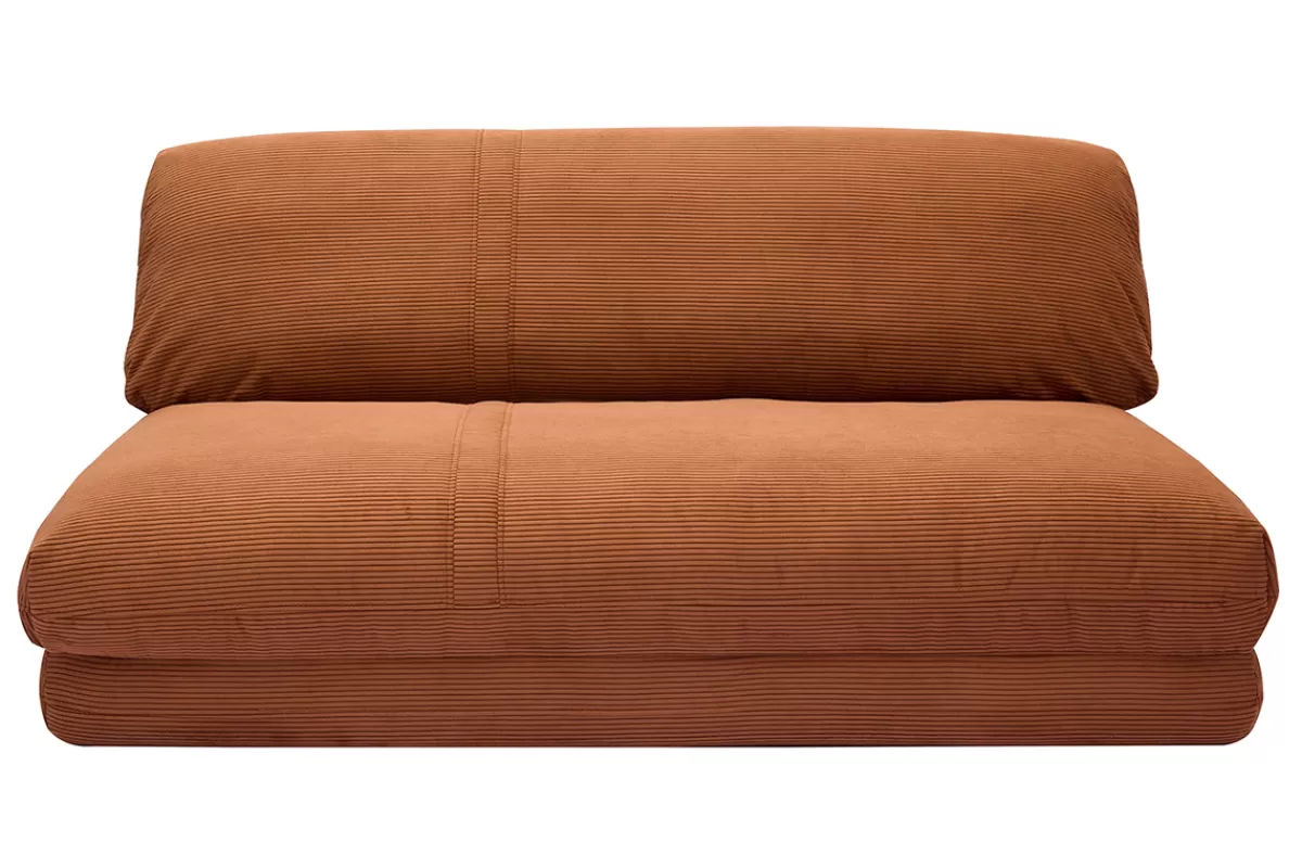 Miliboo Sillones Cama-Sillón cama de 2 plazas de pana terracota SPENCER
