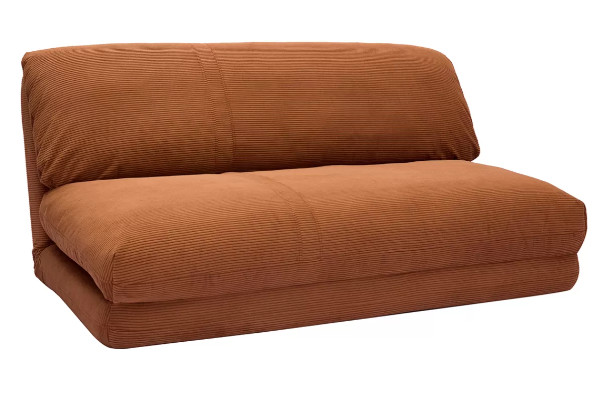 Miliboo Sillones Cama-Sillón cama de 2 plazas de pana terracota SPENCER