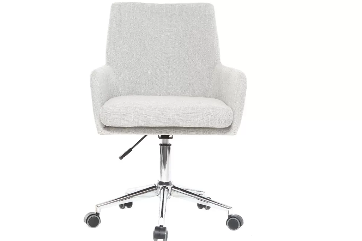 Miliboo Silla De Oficina-Sillón de escritorio diseño tejido gris SHANA