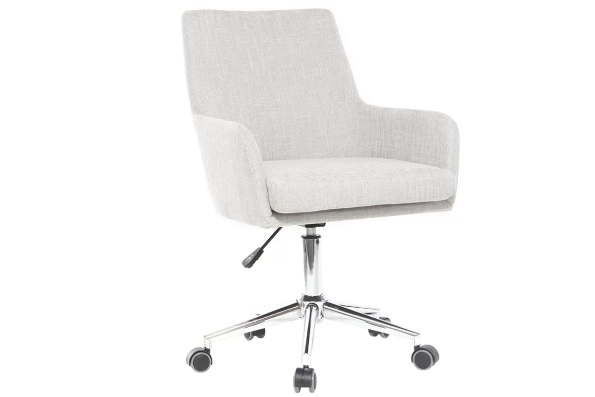 Miliboo Silla De Oficina-Sillón de escritorio diseño tejido gris SHANA