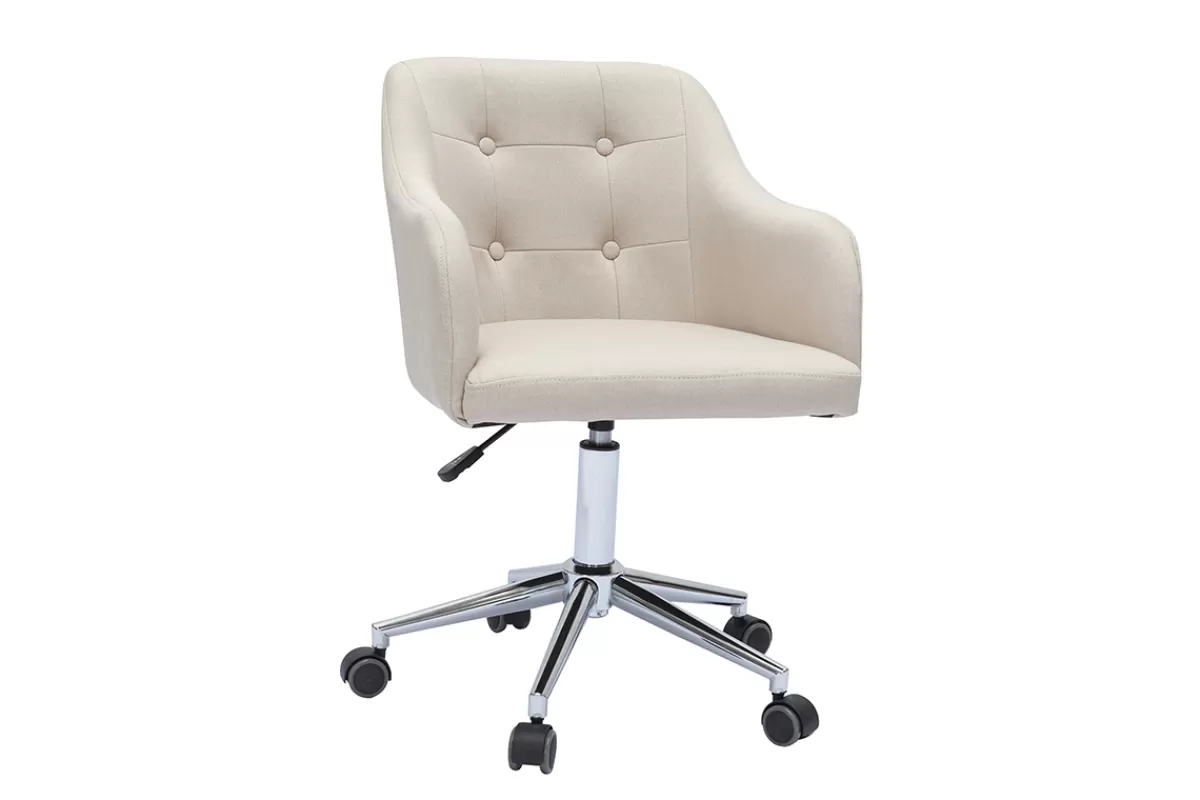 Miliboo Silla De Oficina | Sillón De Oficina A Precios Bajos-Sillón de escritorio diseño tejidonatural BALTIK