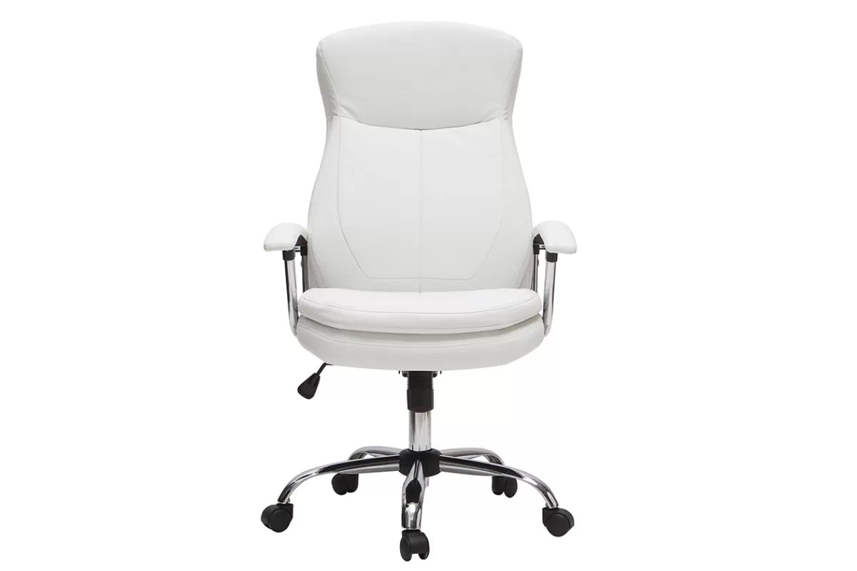 Miliboo Silla De Oficina-Sillón de escritorio moderno blanco WALL STREET