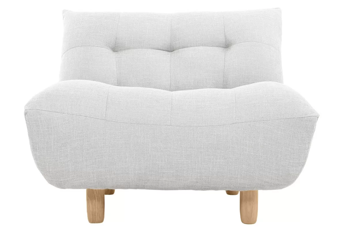 Miliboo Sillones | Sillón-Sillón diseño escandinavo gris y roble YUMI