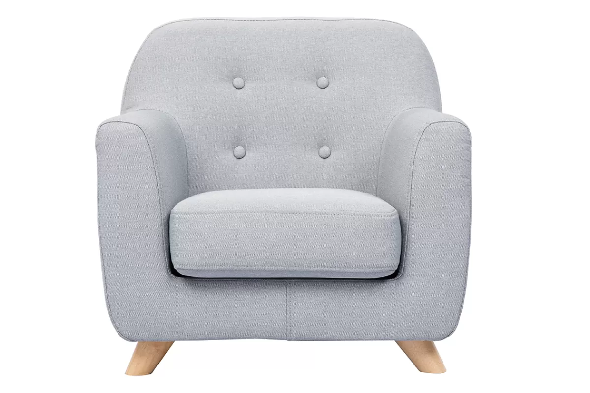 Miliboo Sillón Niño-Sillón infantil nórdico gris claro NORKID