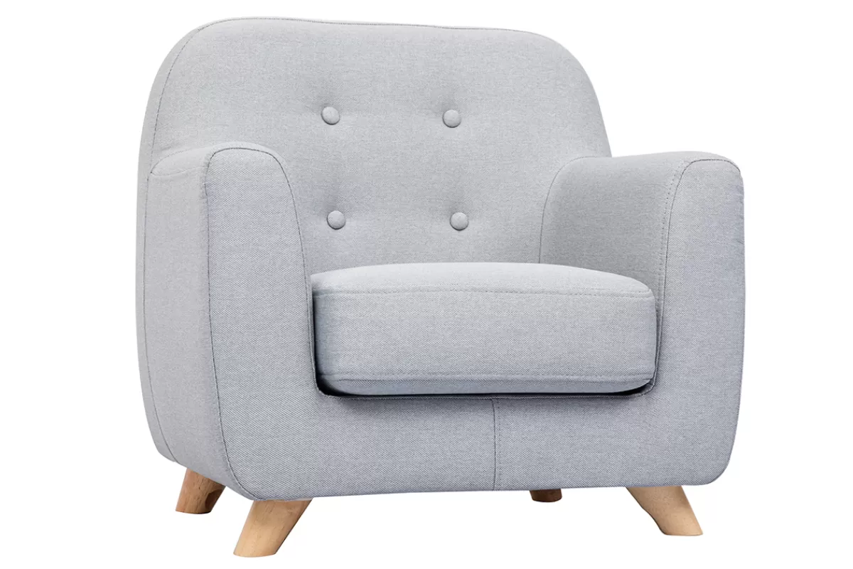 Miliboo Sillón Niño-Sillón infantil nórdico gris claro NORKID