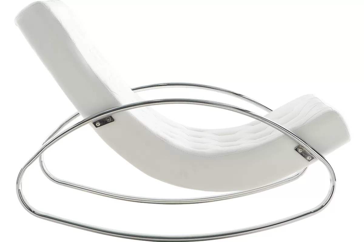 Miliboo Mecedoras | Sillón-Sillón mecedora moderno blanco mecedora CHESTY