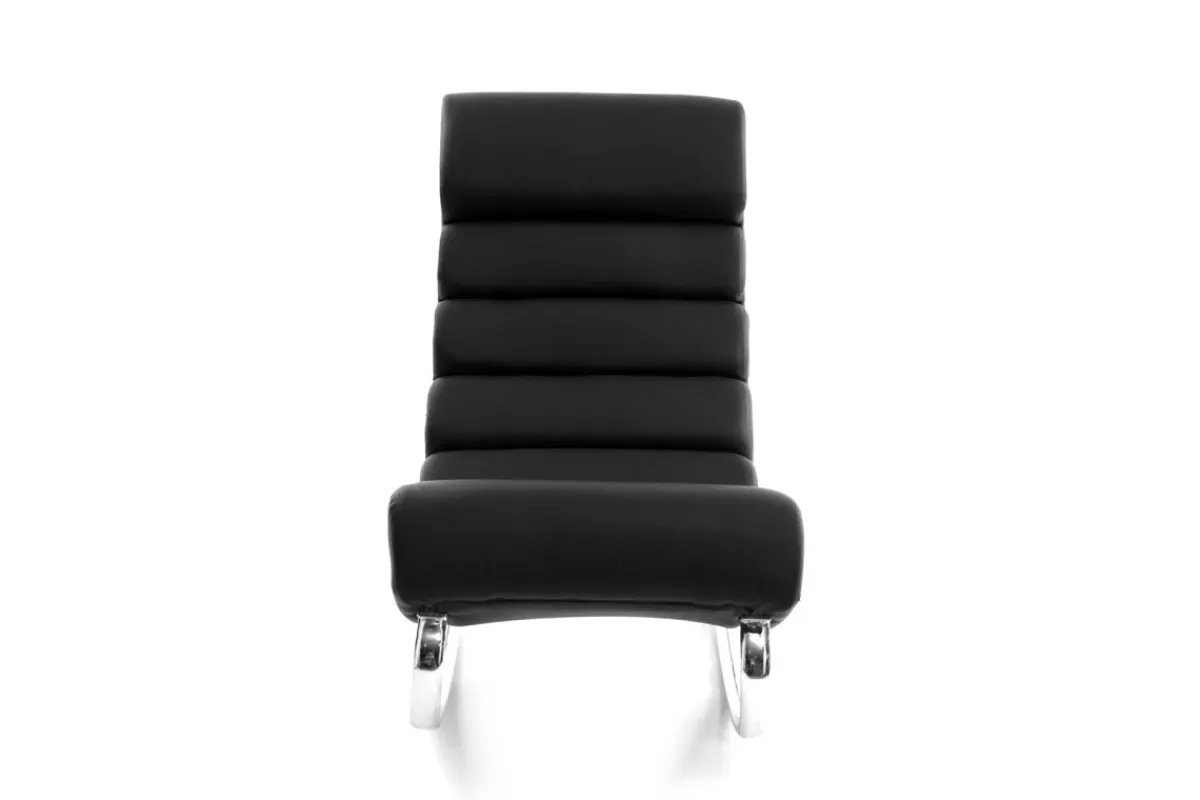 Miliboo Mecedoras | Sillón-Sillón mecedora moderno negro TAYLOR