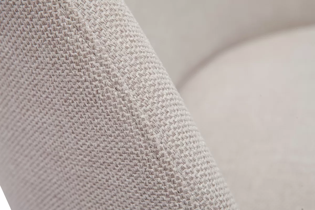 Miliboo Sillones | Sillón-Sillón moderno de tejido efecto aterciopelado texturizado beige y metal negro BREGO