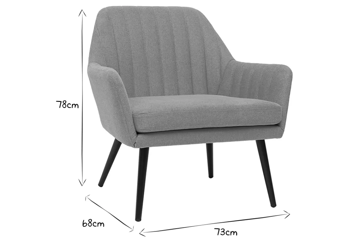 Miliboo Sillones | Sillón-Sillón moderno de tela efecto aterciopelado texturizado amarillo mostaza y metal negro GASTON