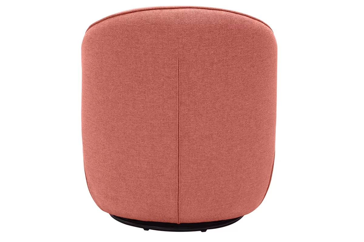Miliboo Sillones | Sillón-Sillón moderno giratorio de tejido efecto aterciopelado texturizado terracota AMBER