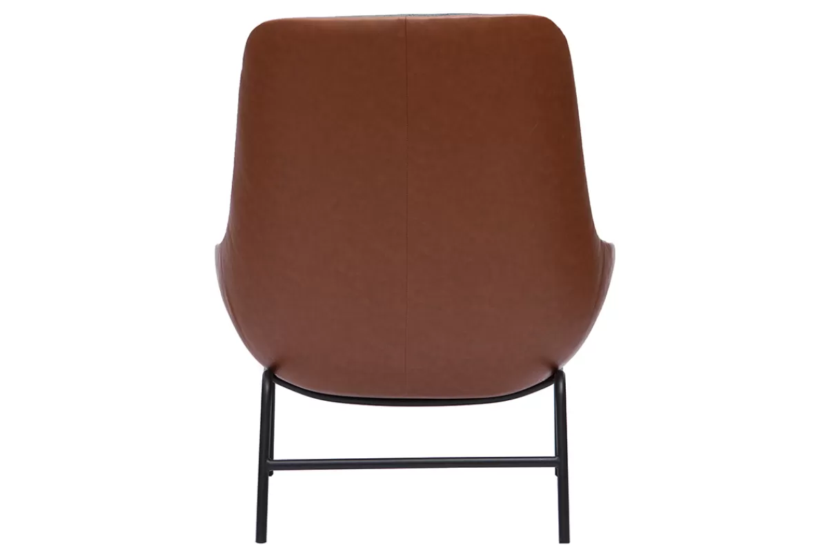 Miliboo Sillones | Sillón-Sillón moderno marrón de tejido efecto aterciopelado texturizado gris oscuro MARCEAU