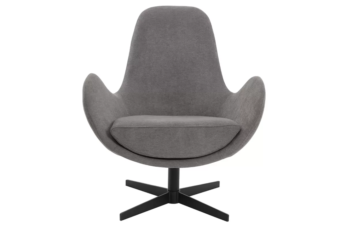 Miliboo Sillones | Sillón-Sillón moderno terciopelo gris ANDY