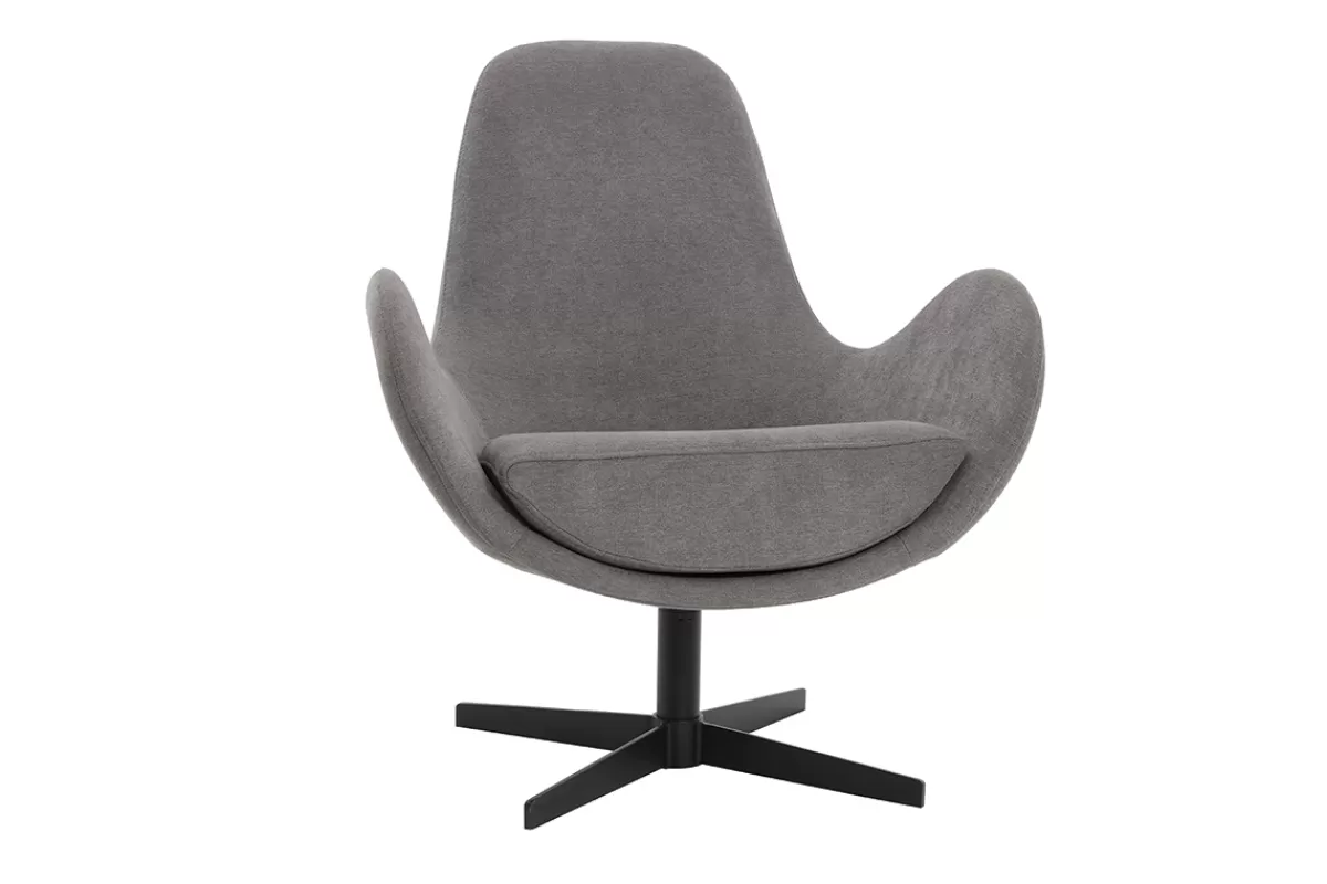 Miliboo Sillones | Sillón-Sillón moderno terciopelo gris ANDY