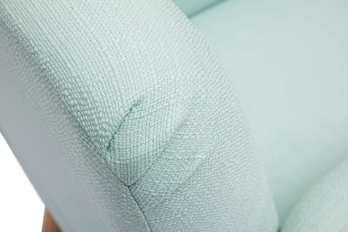 Miliboo Sillones | Sillón-Sillón nórdico de tela menta al agua y madera clara ISKO