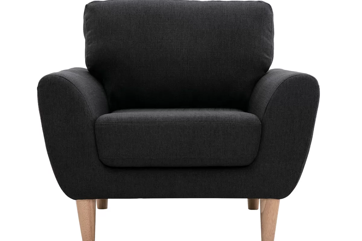 Miliboo Sillones | Sillón-Sillón nórdico tejido gris antracita ALICE