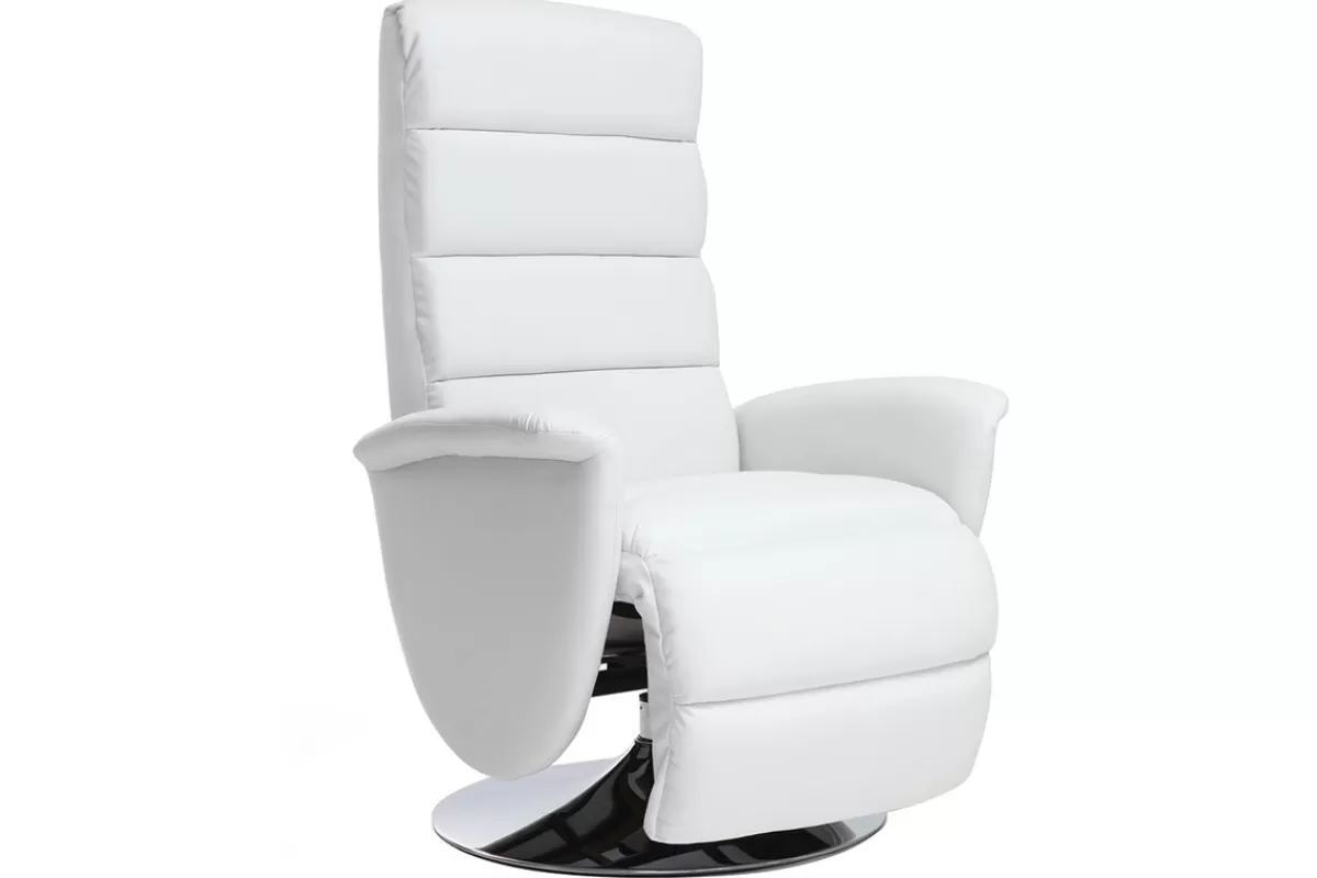 Miliboo Sillones De Relax | Sillón-Sillón relax manual blanco NELSON