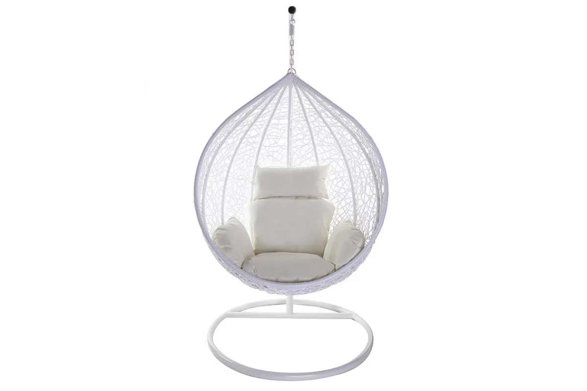 Miliboo Sillón | Silla De Jardín-Sillón suspendido huevo resina blanco MOJO