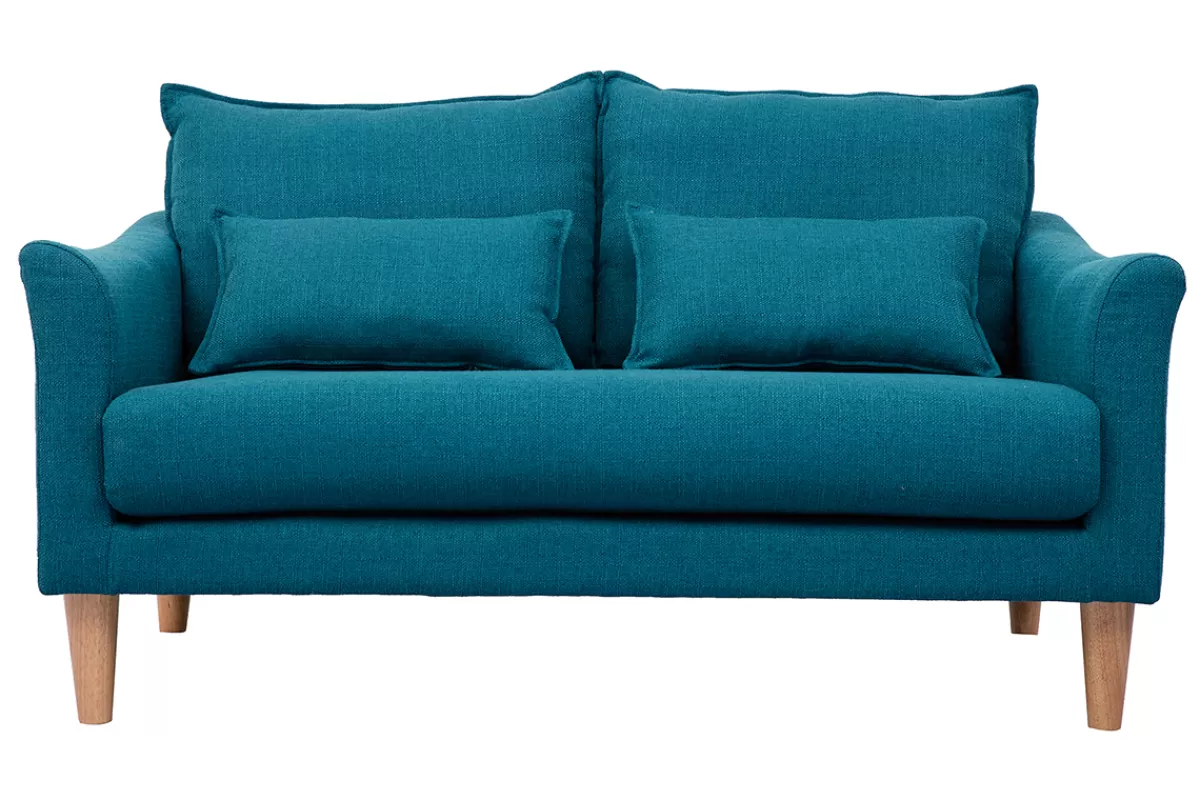 Miliboo Sofá De Diseño-Sofá 2 plazas azul petróleo KATE