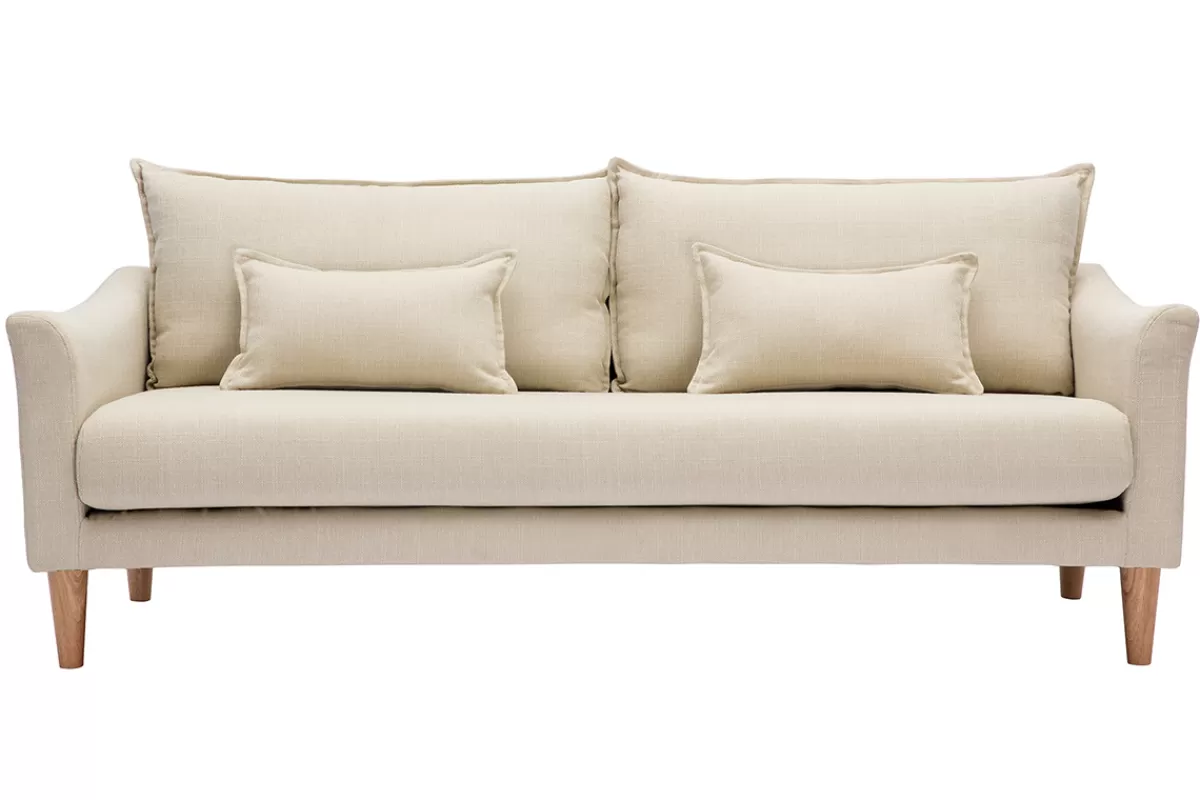 Miliboo Sofá De Diseño-Sofá 3 plazas beige KATE