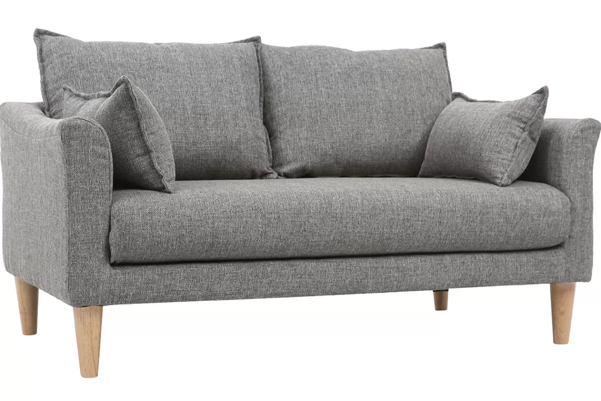 Miliboo Sofá De Diseño-Sofá 2 plazas gris KATE
