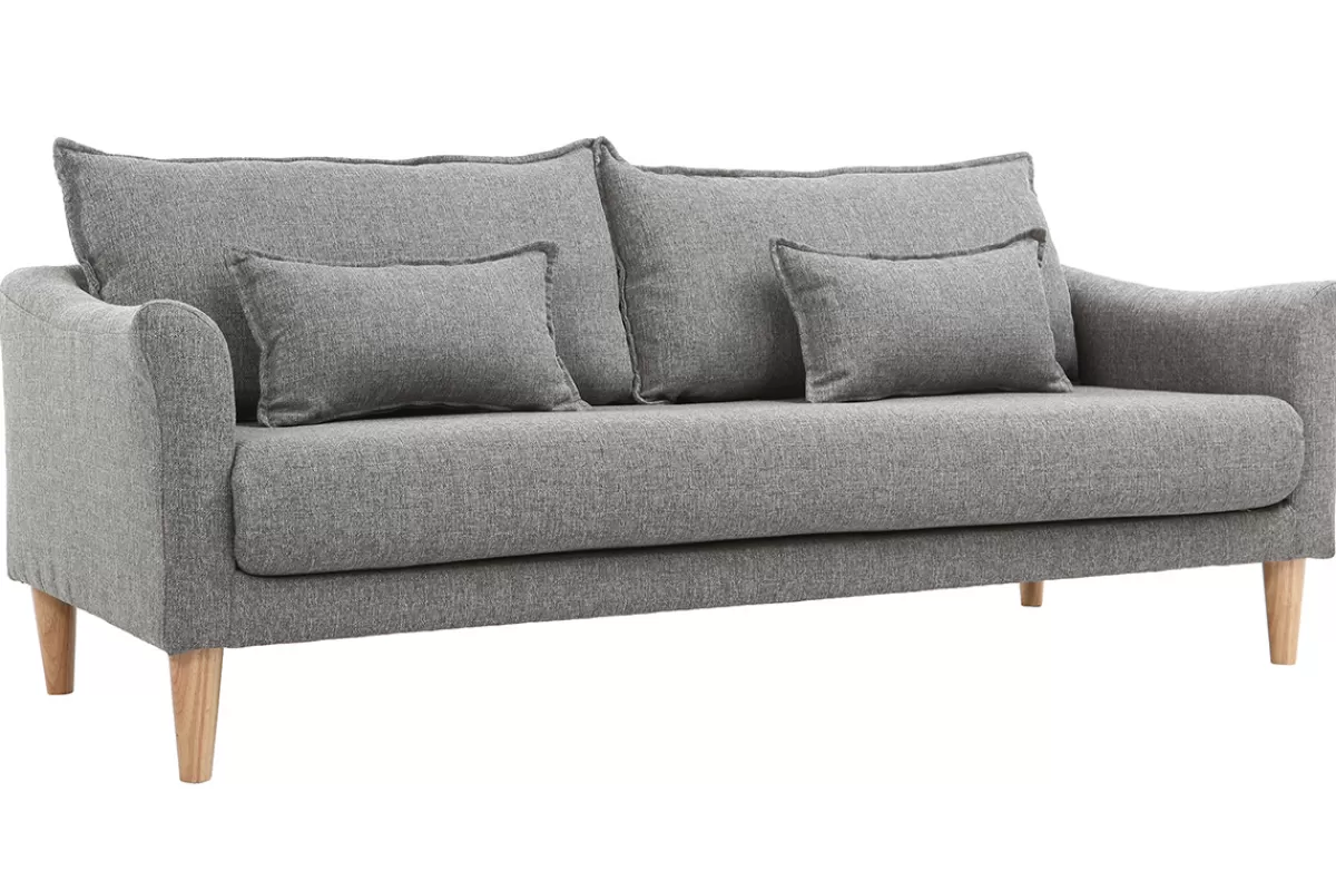 Miliboo Sofá De Diseño-Sofá 3 plazas gris KATE