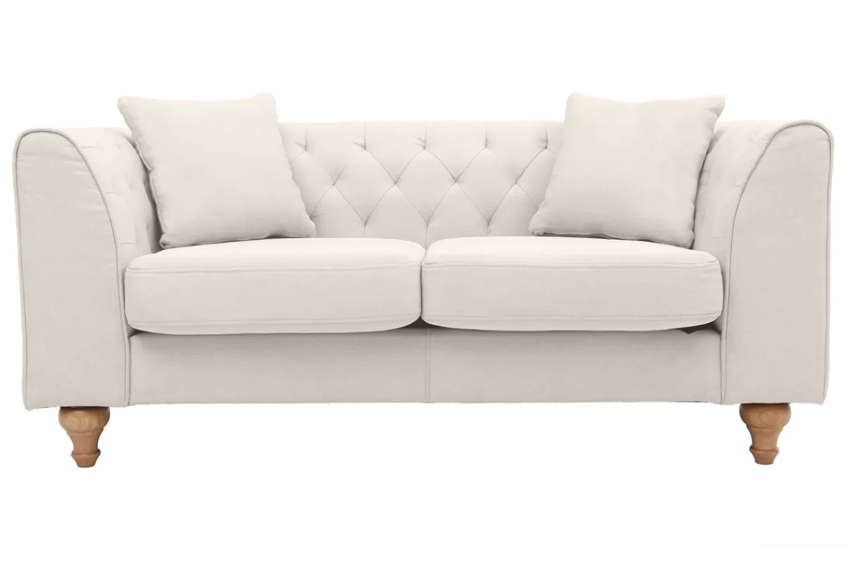 Miliboo Sofá De Diseño-Sofá clásico tejido color natural 2 plazas MONTAIGNE