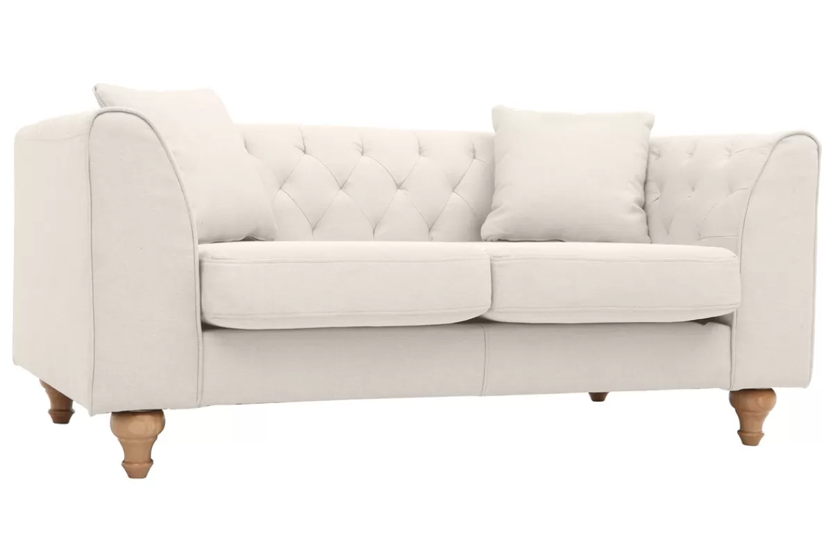Miliboo Sofá De Diseño-Sofá clásico tejido color natural 2 plazas MONTAIGNE