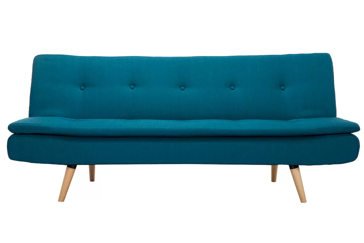 Miliboo Sofá Cama-Sofá convertible 3 plazas azul petróleo SENSO