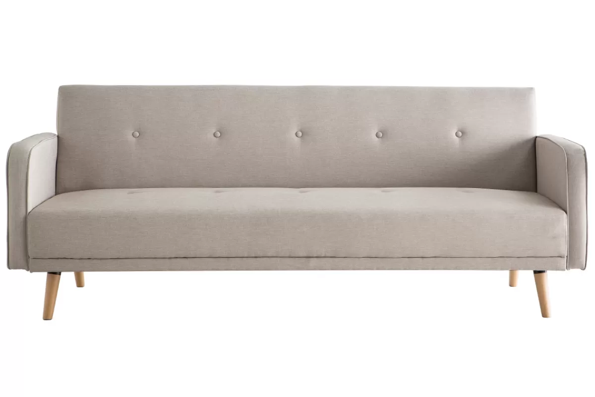 Miliboo Sofá Cama-Sofá convertible 3 plazas diseño escandinavo beige ULLA
