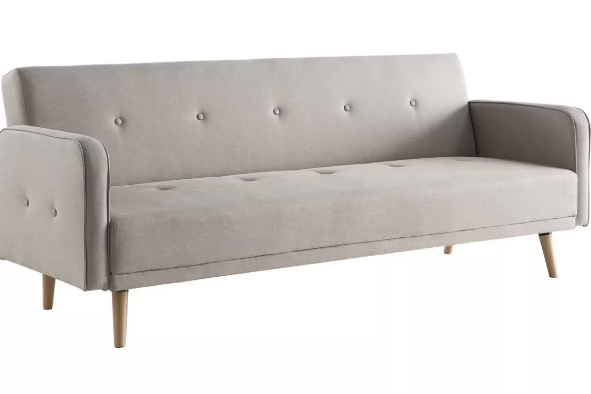 Miliboo Sofá Cama-Sofá convertible 3 plazas diseño escandinavo beige ULLA