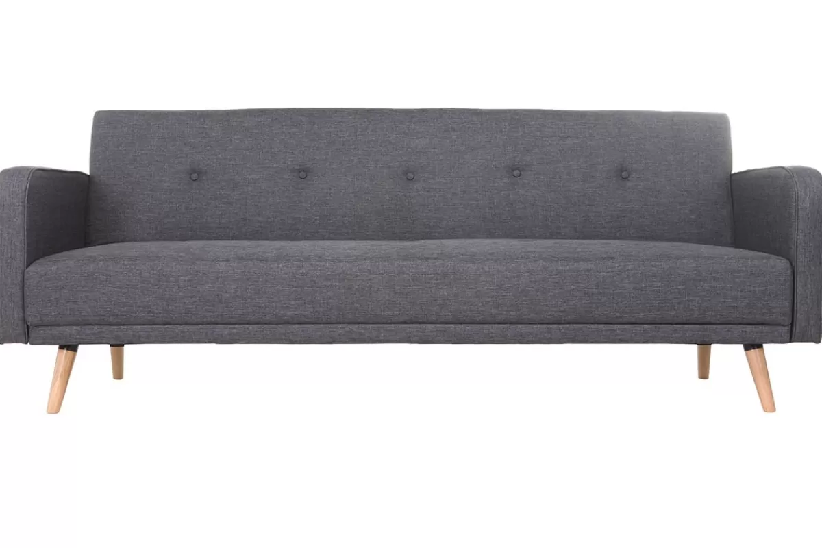 Miliboo Sofá Cama-Sofá convertible 3 plazas diseño escandinavo gris oscuro ULLA