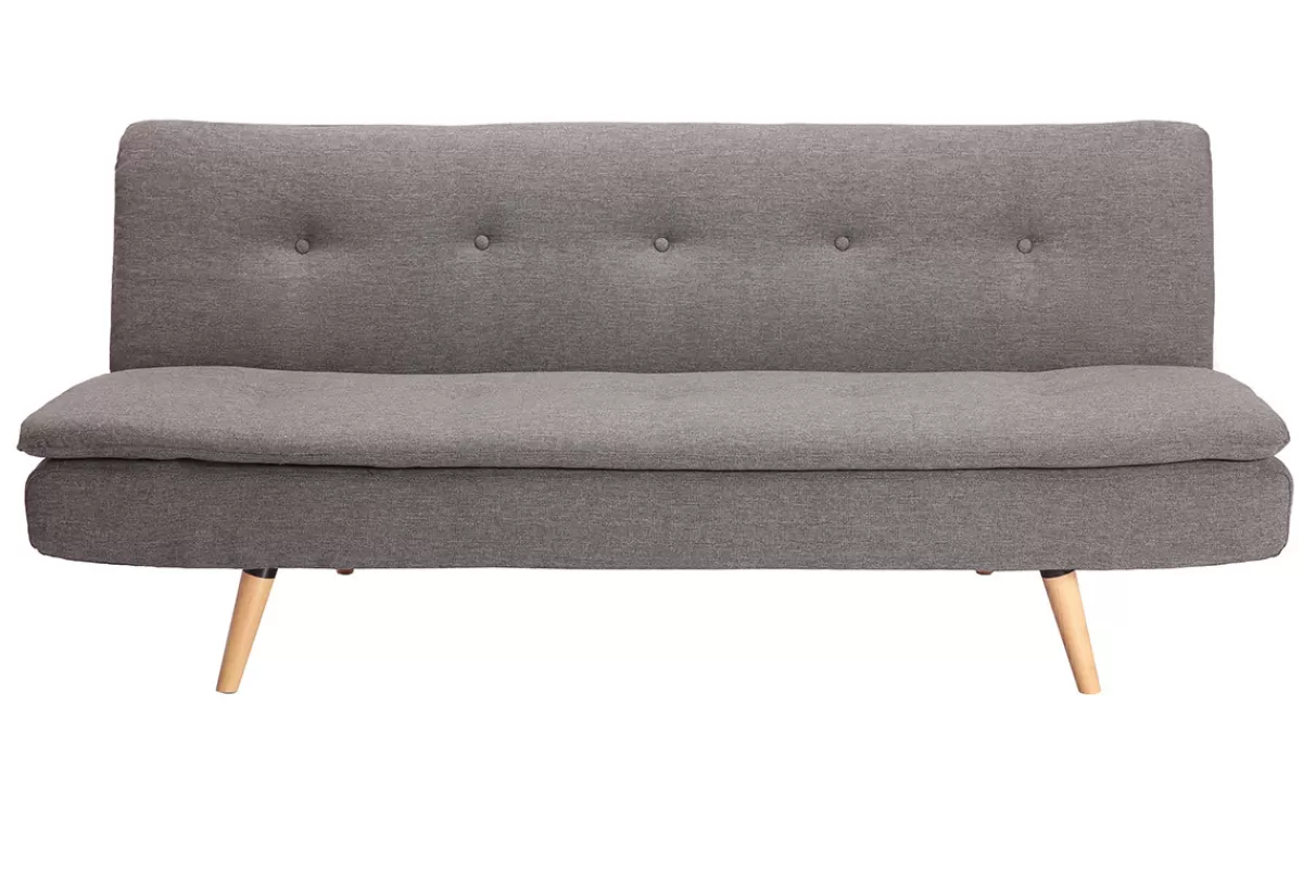 Miliboo Sofá Cama-Sofá convertible diseño escandinavo 3 plazas gris oscuro SENSO