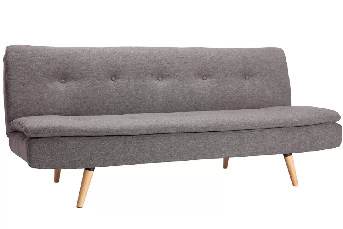Miliboo Sofá Cama-Sofá convertible diseño escandinavo 3 plazas gris oscuro SENSO