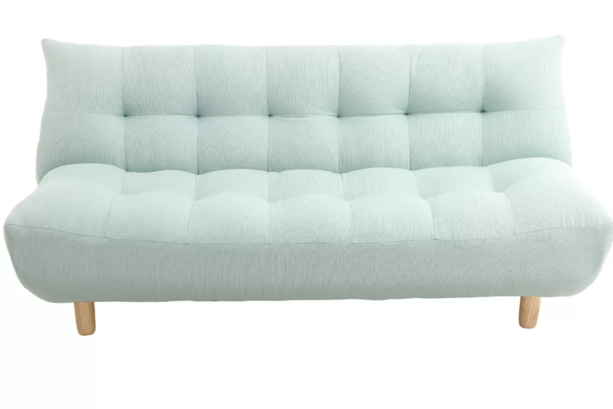 Miliboo Sofá Cama-Sofá convertible diseño escandinavo verde agua YUMI