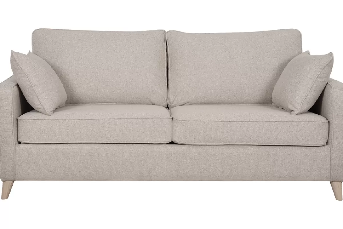 Miliboo Sofá Cama-Sofá convertible nórdico 3 plazas beige natural PAPEL