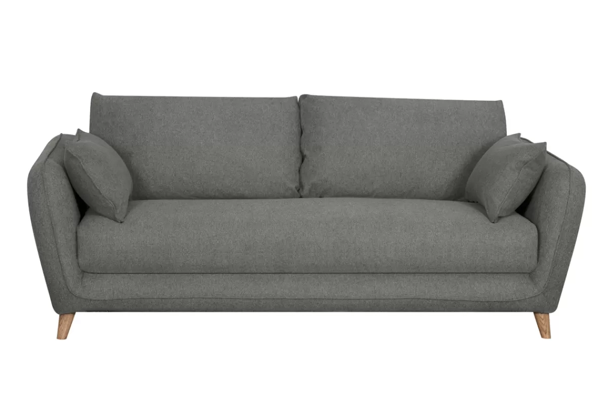 Miliboo Sofá Cama-Sofá convertible nórdico 3 plazas gris antracita CREEP