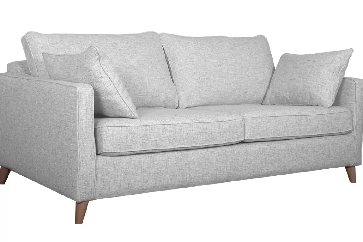 Miliboo Sofá Cama-Sofá convertible nórdico 3 plazas gris claro PAPEL