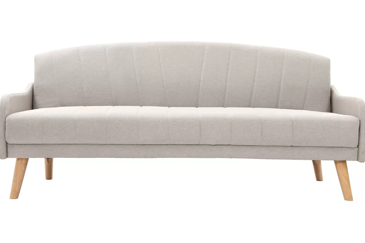 Miliboo Sofá Cama-Sofá convertible vintage 3 plazas gris ARYA