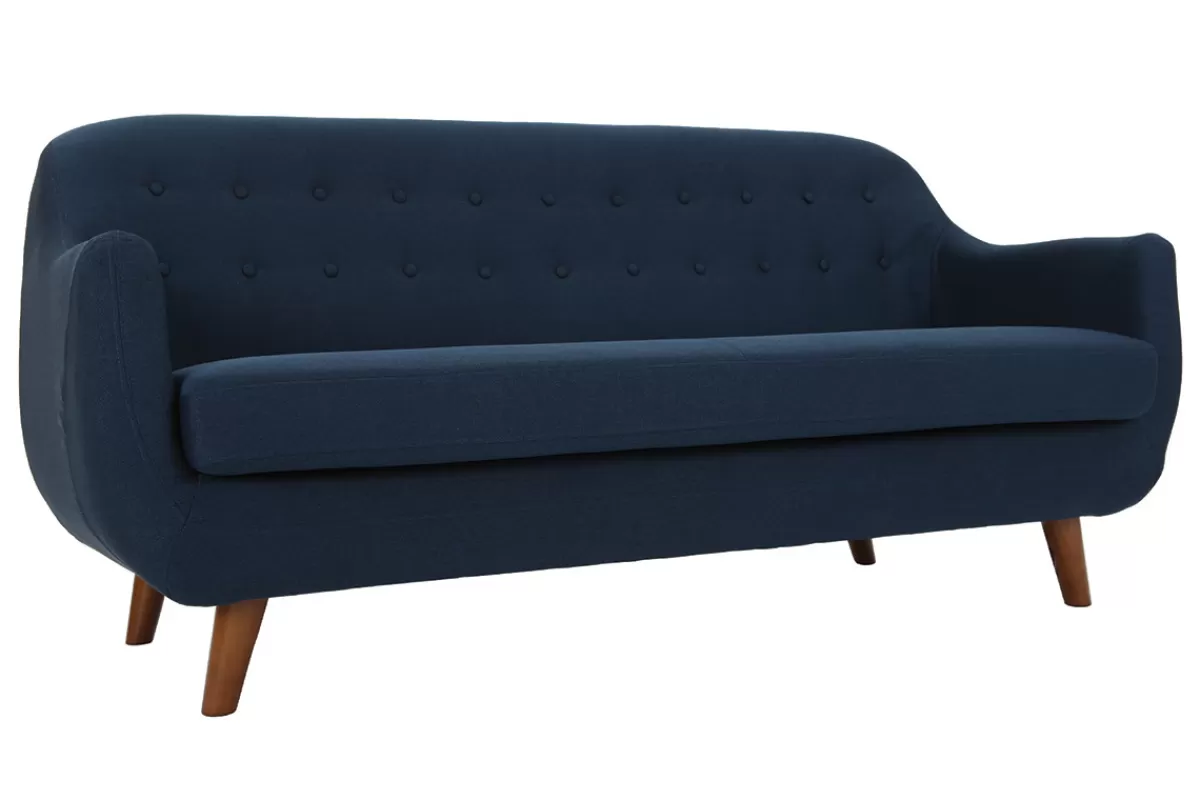 Miliboo Sofá De Diseño-Sofá diseño 3 plazas azul YNOK