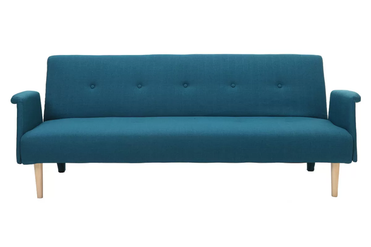 Miliboo Sofá De Diseño | Sofá Cama-Sofá diseño convertible azul OSCAR